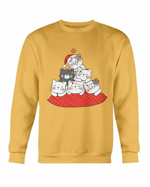 Cute Cushion Cats Christmas Sweatshirt